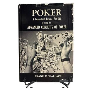 VTG '72 Poker, Guaranteed Income for Life Book by Frank Wallace, HC, DJ, VG